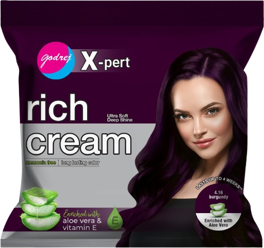 GODREJ-Sachet (X-PERT) RICH HAIR COLOR CREAM [Ammonia Free - Long Lasting Color