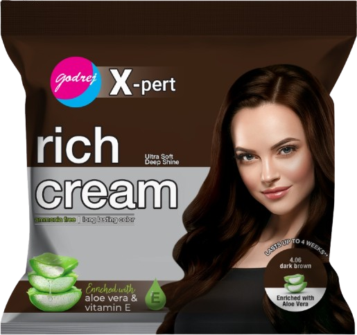 GODREJ-Sachet (X-PERT) RICH HAIR COLOR CREAM [Ammonia Free - Long Lasting Color